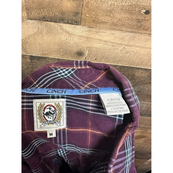 Cinch Men's Long Sleeve Button Up Size Medium - Picture 2 of 3
